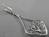 ESTATE LARGE 1.30CT DIAMOND 14KT WHITE GOLD 3D HEART FILIGREE HANGING EARRINGS