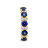 3.33CT DIAMOND & AAA SAPPHIRE 14K YELLOW GOLD ROUND HUGGIE HOOP HANGING EARRINGS