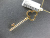 ESTATE .40CT DIAMOND 14KT YELLOW GOLD 3D 3 LEAF CLOVER KEY TO YOUR HEART PENDANT