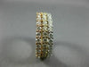 ESTATE WIDE 2.7CT DIAMOND 14K TRI COLOR GOLD ETERNITY STACKABLE ANNIVERSARY RING