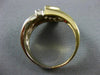 ESTATE WIDE 1.12CT DIAMOND & AAA RUBY 14KT TWO TONE GOLD SEMI MOON RING #11184