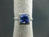 ESTATE 2.58CT DIAMOND & AAA LIGHT SAPPHIRE 18KT WHITE GOLD ENGAGEMENT RING