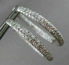 ESTATE LARGE 3.75CT DIAMOND INSIDE OUTSIDE HOOPS 14KT WHITE GOLD EARRINGS #1816