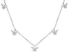 .68CT DIAMOND 18KT WHITE GOLD 3D ROUND & MARQUISE MULTI BUTTERFLY LOVE NECKLACE