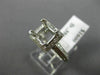 ESTATE .35CT DIAMOND 14K WHITE GOLD SQUARE HALO SEMI MOUNT ENGAGEMENT RING #2870