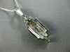 ESTATE LONG .39CT DIAMOND 14KT WHITE GOLD HANGING PYRAMID PENDANT #1706