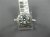 GIA CERTIFIED 1.82CT DIAMOND 14KT WHITE GOLD CLASSIC DOUBLE HALO ENGAGEMENT RING