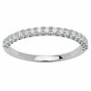 ESTATE .33CT DIAMOND 18K WHITE GOLD ROUND SEMI ETERNITY WEDDING ANNIVERSARY RING
