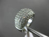 ESTATE WIDE 1.10CT DIAMOND 14K WHITE GOLD MULTI ROW DOME SHAPED ANNIVERSARY RING