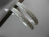 ESTATE LARGE & WIDE 4.20CT DIAMOND 18KT WHITE GOLD 3D DOUBLE SIDED HOOP EARRINGS