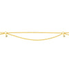 .05CT DIAMOND 14KT YELLOW GOLD 3 STONE BY THE YARD DOUBLE STRAND ANKLE /BRACELET