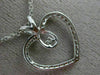 ESTATE .25CT DIAMOND 14K WHITE GOLD 3D OPEN HEART INFINITY LOVE FLOATING PENDANT
