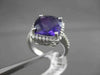 ESTATE 6.03CTW DIAMOND & AAA AMETHYST 14KT WHITE GOLD FILIGREE CLASSIC HALO RING