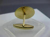 ESTATE LARGE .75CT DIAMOND & ONYX 14K YELLOW CIRCULAR CUFFLINKS & SHIRT STUD SET