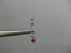 ESTATE .96CT DIAMOND & AAA PINK SAPPHIRE 14KT WHITE GOLD CLASSIC HUGGIE EARRINGS