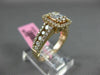 ESTATE LARGE 1.13CT ROUND & BAGUETTE DIAMOND 18KT ROSE GOLD HALO ENGAGEMENT RING