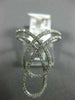 ESTATE LARGE .37CT DIAMOND 14KT WHITE GOLD 3D INFINITY LOVE KNOT LOVE FUN RING