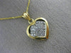 ESTATE .52CT DIAMOND 14KT TWO TONE GOLD INVISIBLE HEART FLOATING PENDANT #14095