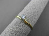ESTATE .15CT DIAMOND 14KT TWO TONE GOLD CLASSIC SOLITAIRE FRIENDSHIP RING #23779
