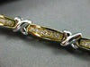 ESTATE 1.10CT DIAMOND 14KT WHITE & YELLOW GOLD "X" DESIGN LOVE BRACELET #15597