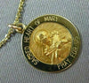 ESTATE 14KT YELLOW GOLD HANDCRAFTED HEART OF MARY PRAY FOR US PENDANT #24014