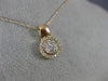 ESTATE .35CT DIAMOND 14KT ROSE GOLD 3D CLUSTER ROUND FLOATING FLOWER PENDANT