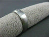 ESTATE WIDE .16CT DIAMOND 14K WHITE GOLD SOLITAIRE MATT MENS RING HANDSOME #2601