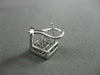ESTATE LARGE 1.50CT PRINCESS CUT DIAMOND 14KT WHITE GOLD CLIP ON EARRINGS #14984