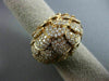 ESTATE LARGE 3.76CT ROUND DIAMOND 18KT ROSE GOLD 3D MULTI SHELL CLUSTER FUN RING