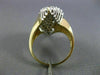 ESTATE LARGE 1.36CT DIAMOND 14KT WHITE & YELLOW GOLD 3D COCKTAIL RING #7368