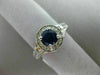 1.75CT DIAMOND & AAA ROUND SAPPHIRE 14K WHITE GOLD HALO FILIGREE ENGAGEMENT RING