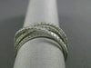 ESTATE WIDE .56CT DIAMOND 18KT WHITE GOLD 3D MULTI ROW CRISS CROSS LOVE RING