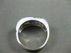 ESTATE WIDE .17CT DIAMOND SOLITAIRE SQUARE  14K W & Y GOLD MENS GYPSY RING #4676