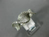 ESTATE 1.01CT DIAMOND 14KT WHITE GOLD 3D MULTI ROW WAVE SWIRL ANNIVERSARY RING