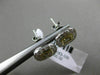 ESTATE 1.30CT WHITE & FANCY YELLOW DIAMOND 18KT TWO TONE GOLD CLASSIC HALO STUD