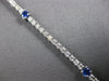 2.69CT DIAMOND & AAA SAPPHIRE 14K WHITE GOLD 3D CLASSIC ETERNITY TENNIS BRACELET