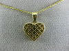 ESTATE .60CT DIAMOND 14KT YELLOW GOLD 3D INVISIBLE HEART FLOATING PENDANT #20340