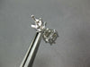 .91CT DIAMOND 18KT WHITE GOLD 3D BAGUETTE & MOON STONE CLUSTER FUN STUD EARRINGS