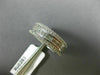 WIDE 1.36CT ROUND & BAGUETTE DIAMOND 18KT WHITE GOLD SEMI ETERNITY WEDDING RING