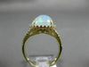 ESTATE LARGE 3.62CT DIAMOND & AAA AUSTRALIAN OPAL 14K YELLOW GOLD OVAL HALO RING