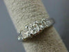 ESTATE 1.0CT DIAMOND 14K WHITE GOLD 3D PAST PRESENT FUTURE ENGAGEMENT RING 22133