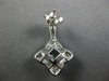 3.84CT DIAMOND & AQUAMARINE 14KT WHITE GOLD CUSHION FLOWER STAR HANGING EARRINGS
