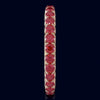 ESTATE 1.43CT AAA RUBY 14K ROSE GOLD CLASSIC SHARED PRONG ETERNITY FUN LOVE RING