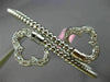 ESTATE WIDE .22CT DIAMOND 14K WHITE GOLD 3D FLEXIBLE FLOWER LOVE BANGLE BRACELET