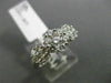 ESTATE WIDE 1.19CT DIAMOND 18KT WHITE GOLD 3D 3 FLOWER PAST PRESENT FURURE RING