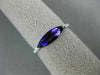 ESTATE .98CT DIAMOND & AAA CUSHION CUT AMETHYST 14KT WHITE GOLD 3D LOVE FUN RING