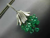LARGE 20.18CT DIAMONDS & AAA EMERALD 18KT WHITE GOLD CHANDELIER HANGING EARRINGS