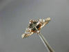 ESTATE .85CT DIAMOND & AAA CUSHION CUT MORGANITE 14K WHITE GOLD 3D FUN LOVE RING