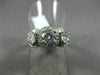 ESTATE 2.0CT DIAMOND 14KT WHITE GOLD 3D 3 STONE FILIGREE HALO ENGAGEMENT RING