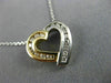 ESTATE .36CT DIAMOND 14KT TWO TONE GOLD 3D HEART CHANNEL FLOATING PENDANT 18857